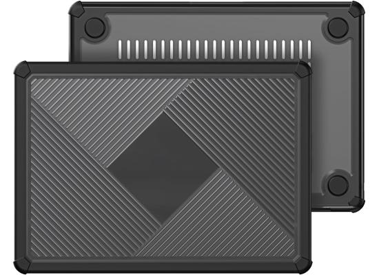 DUX DUCIS LCGH Series Hard Shell Case for Apple MacBook Air 15.3 (2023/2024) – Slim Protective Laptop Cover with Shock-Absorbing Bumper, Heat Dissipation Design & Non-Slip Secure Base – Black